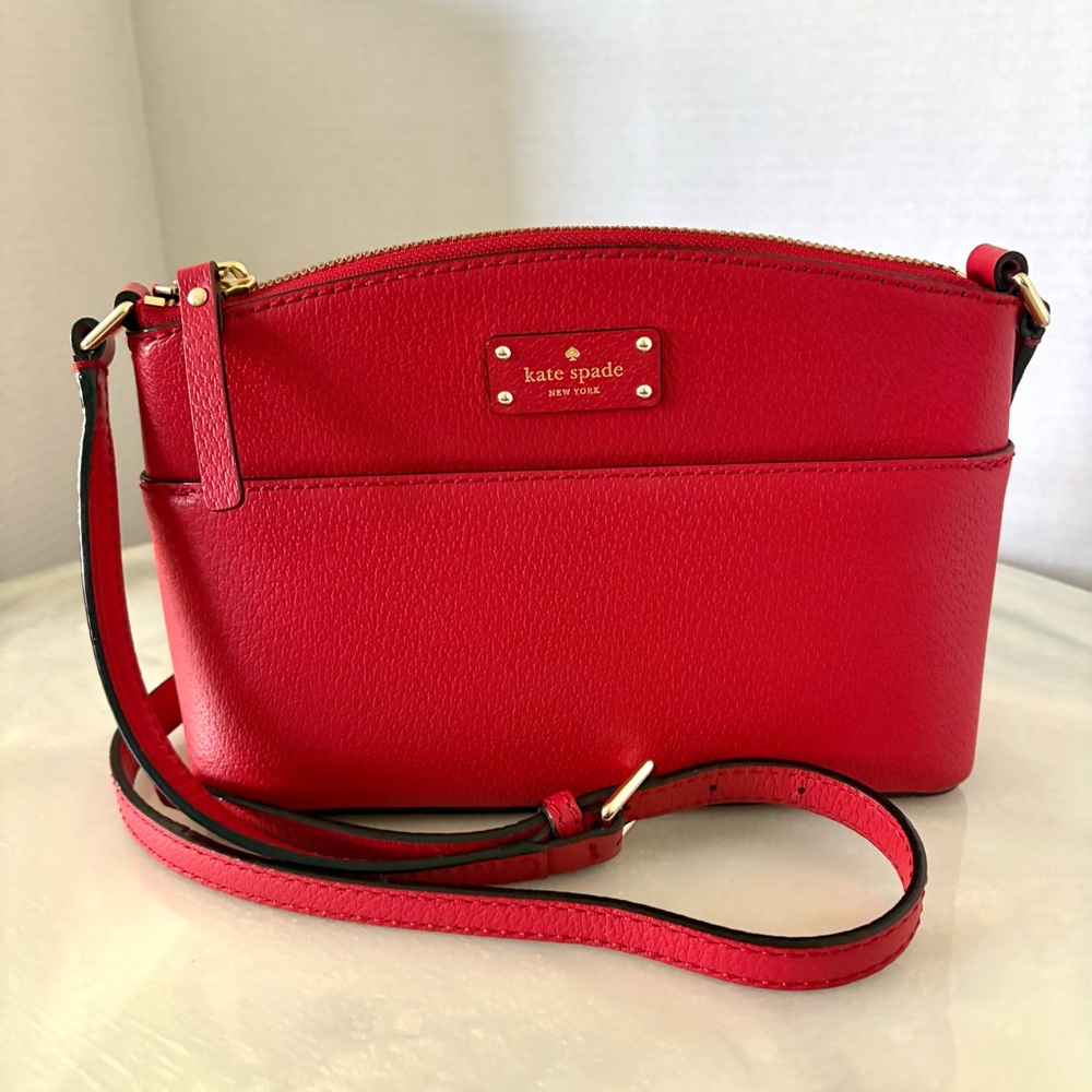 Kate Spade Grove Street Millie Leather Red Small Crossbody- bag
